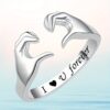 Hug Rings Adjustable Love Ring I Love You Forever Always with You Jewelry Rings Couples Bands Hugging Ring for Men, for Teenager