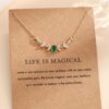 [Perfect Birthday Gift] Zirconia Women's Necklace | Branch & Leaf Design | Birthday Gift