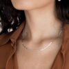 Fashionable And Exquisite 925 Silver Plated-Plated Starry Sky Nail Chain Collarbone Necklace, Perfect Gift for Christmas, Mother'S Day, Sisters, And Best Friends
