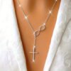 Simple Lucky 8 Cross Short Necklace Jewelry