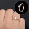 Women'S Classic Wedding Ring Forever Easy Six-Claw Synthetic Zirconia Fashion Single Stone Engagement Wedding Gift Ring Jewelry