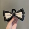 1pcs-fashionable-and-elegant-double-sided-large-bow-hair-accessories-hairpin-black