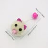 Pet Cat Toy Cute Mouse Shape Macaron Color Matching with Bell Sound Interactive Play Pet Supplies - White