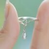 Easy Exquisite Heart Pendant Ring Women'S Engagement Wedding Anniversary Gift Fashion Cute Ring