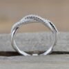 Luxury Women'S Copper Ring, 4-Prong Setting, Synthetic Zirconia Twist, Minimalism, for April Birthstone, Valentine'S Day, Holiday, Wedding, Engagement Party, Daily Casual, Gift-Giving Occasion