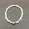 Hot Classic A-Z Heart Lnitial Letter Bracelet Women Temperament Lmitation Imitation Pearl Bead Bracelet for Women Jewelry Gift - X