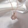 Simplistic Fashion Irregular Double Heart Pendant Lariat Necklace