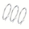 3pcs Stainless Steel Women Stacking Rings Stackable Thin Rings Minimalist Comfort Fit Jewelry Gifts 2 Mm Size 5-12