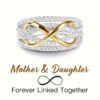 Synthetic Zirconia Infinite Ring Inlay Exquisite for Women Daily Banquet Wedding Ring for Valentine's Day Heat Ring Gift