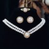 three-piece-golden-set-collarbone-chain-stud-earrings-and-ring