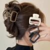 1/4pcs Elegant Matte Square Hair Clip Set - Shark Clip for Women & s - Versatile Stylish for Ponytail & Updo - Perfect for everyday styling and makeup