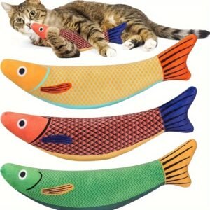 1/2pcs Cat Toy Saury Fish - Crinkle Sound Toys Soft And Durable - Interactive Cat Kicker Toy For Indoor Exercise
