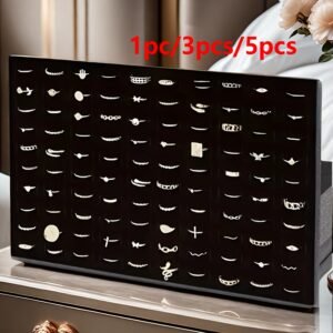 1pc/3pcs/5pcs 100-Slot Ring Earring Sponge Insert Board, Ring Stud Jewelry Display Board, Suitable for Retail Stores and Boutique Display and Storage