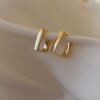 Temperament Woman'S Geometric Minimalist Niche Stud Earrings All-Match Fashion Ear Jewelry