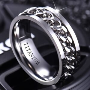 1pc Fashionable Wedding Ring - 8mm Wide for Men - EngaSynthetic Gemstoneent Couple Jewelry