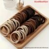 20/40/27 Random Black And Brown Mixed Color. Solid Elastic Hairband, Highly Stretchable, Stylish And Easy Design, Perfect for Ponytail Styling. Random Black And Brown Mixed Colors. Ideal for Women'S Daily And Casual Wear, a Perfect Gift for Holidays