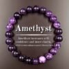 1pc Amethyst Bracelet, Perfect Gift for Friends, Suitable for Men And Women, Handmade, Daily Wear