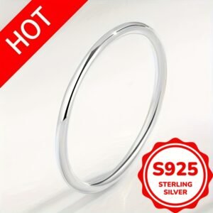 1pc S925 1.3G Thin Ring Thumb Ring for Women Sterling Silver Trendy Fine Jewelry Gift