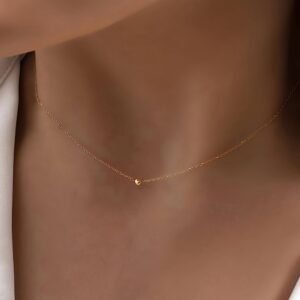 1 Simple Stainless Steel Ball Pendant Necklace, Women's Daily Layering Accessory Gift