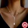 925 Sterling Silver Imitation Pearl Women's Necklace Shaped - Hypoallergenic, Durable, Long-lasting, Perfect for Mother's Day Gifts or Daily Accessories, with Elegant and Exquisite Design