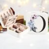 Floral Letter Personalized Mini Travel Jewelry Storage Case - Portable Jewelry Organizer Box with Compact Design, Soft Velvet Interior, And Secure Closure - Perfect for Women On-The-Go, Travel, And Storage of Small Additions - White02, O