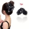 1pc Strong Hair Claw Clip - for Thick Hair Black Big Size - Non Slip Acrylic Clip Vintage - Sparkle Stones Wheat Hair Accessory
