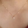 A Easy And Luxurious Square Inlaid Zirconia Pendant | 2025 New Model - Stainless Steel Material, Waterproof And Sweatproof | Suitable for Daily Commute, Dating, Party, Banquet - Wear with Small Dress | Gift for Girlfriend, Friend, Bestie