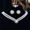 three-piece-silvery-set-collarbone-chain-stud-earrings-and-ring
