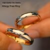 Elegant Stainless Steel Ring for Women - Waterproof, Fade-Resistant, Stackable Design - Perfect for Engagement & Wedding Gifts, All-Season Wear