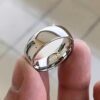 1pc 6Mm Shiny Titanium Steel Ring for Men And Women, Couple Easy Classic Jewelry, The Most Affordable And Best Gift for Relatives And Friends