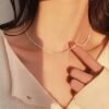 High-Quality Stainless Steel, Sparkling Minimalist Star Necklace for Men and Women - Father's Day Gift, Hot-Selling Trendy Classic Shimmering Celestial Chain