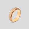 Fashionable Minimalist French-Style Rotatable Frosted Multicolor Relax Ring for Men and Women, Party Ring - Rose Golden, 11