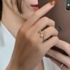 Tulip Bud Ring Fashion Niche Design Ring Ring Finger Jewelry Teenager, for Teenager, For Teenager