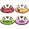 [Anti Slip Pet Bowl] Personalized Anti Slip Stainless Steel Pet Bowl with Custom Name - Perfect for Cats And Dogs, Perfect for Food And Water Supply