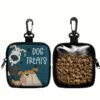 Portable & Essential: Polyester Dog Treat Pouch with Zipper Closure - Ideal for Outdoor Activities and Walks, Colorful Design, Single-Sided Printing, Transparent Side, Dog Walking Accessory | Vibrant and Durable Zipper Seal