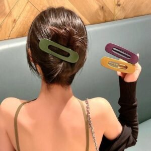 3pcs Ladies' Elegant Matte Large Hair Clip- Acrylic Anti-Slip Toothed Hairpin, Easy And Elegant Rectangular Hairpin, Stable And Fixed, Solid-Color Headpiece, Suitable for Daily And Formal Looks, Cute Hair Accessory, Smooth Surface