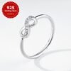 1 Exquisite Infinity Symbol Ring, Women'S S925 Sterling Silver Wedding Band, Elegant Women'S Valentine'S Day Jewelry Gift - 7