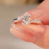 Sterling Silver Jewelry Ring Elegant Celestial Symbol 925 Hypoallergenic Suitable for Daily and Gift Occasions Valentine's Day with a Perfect Hollow Design for Personality