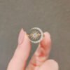 Female Ring light Synthetic Zirconia moon sun opening adjustable index ring simple fashion luxury ring