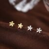 Pierced Ear Studs Exquisite Mini Small Flower Stud Earrings