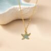 A Starfish Necklace, a Fashionable and Unique Pendant Necklace with an Ocean Theme, Perfect for Parties, Gatherings, and Birthday Gifts