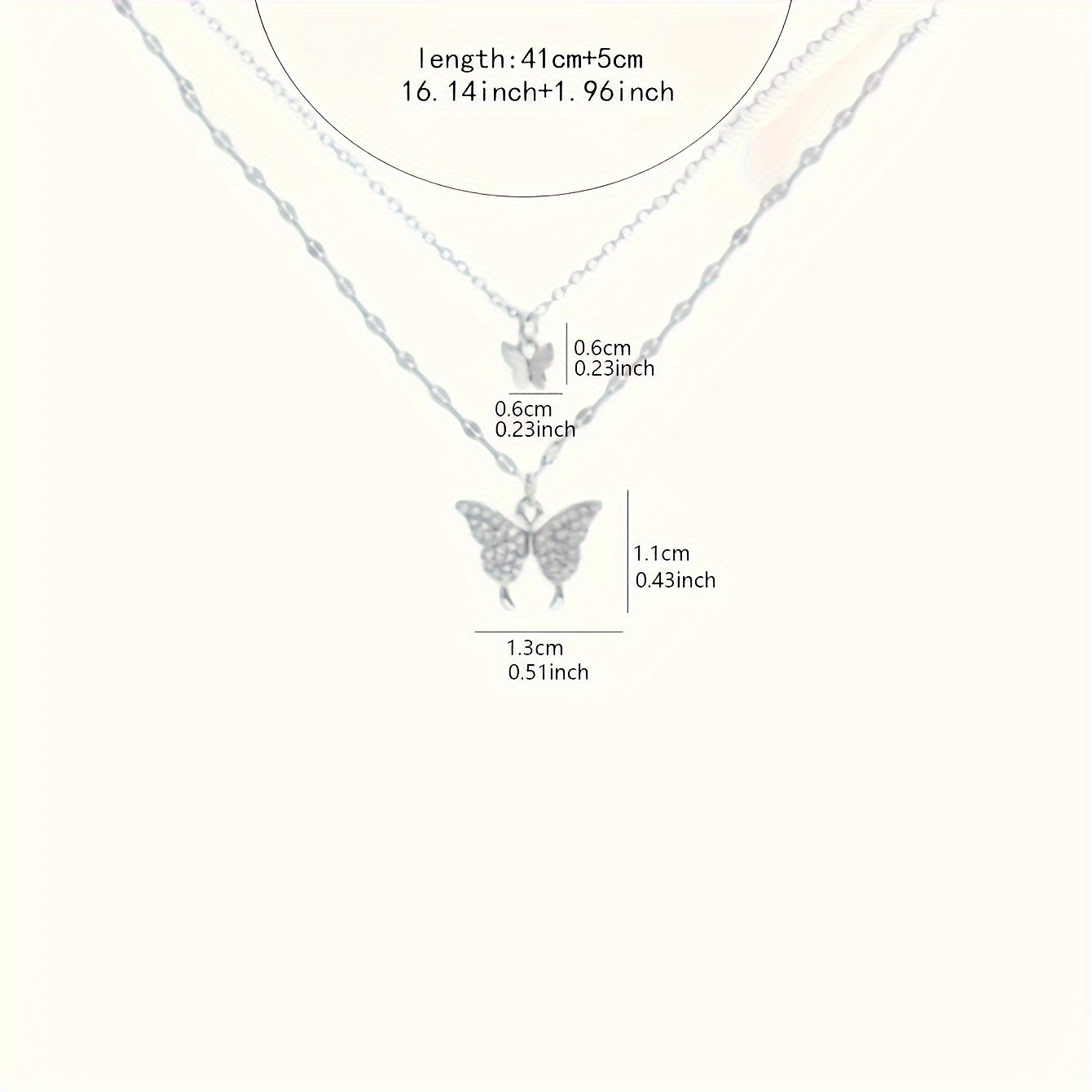 Women's Double-Layer Necklace With Butterfly Pendant, Vintage & Simple Style Elegant Jewelry Accessory - Image 4