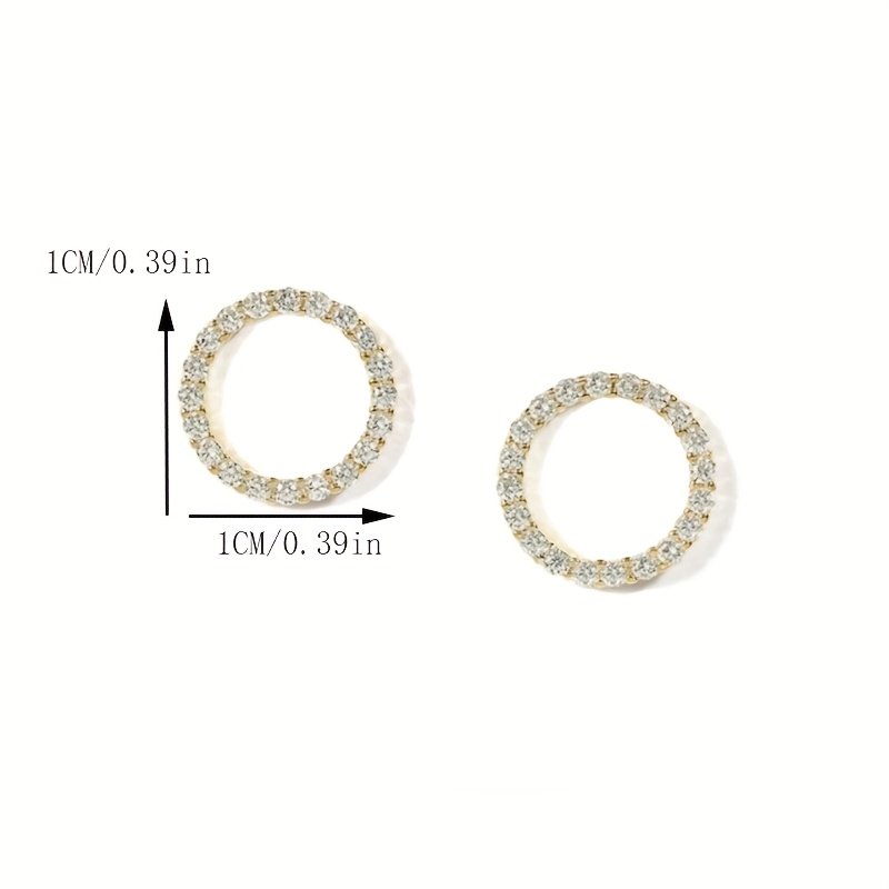 Popular Exquisite Small Round Hoop Earrings, Fashionable and Simple Light Luxury Versatile Elegant Stud Earrings - Image 5