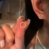 Popular Exquisite Small Round Hoop Earrings, Fashionable and Simple Light Luxury Versatile Elegant Stud Earrings