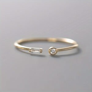 Zirconia Elegant Thin Rings Open Adjustable Stackable Rings for Women Daily Casual Party Easy Jewelry Rings