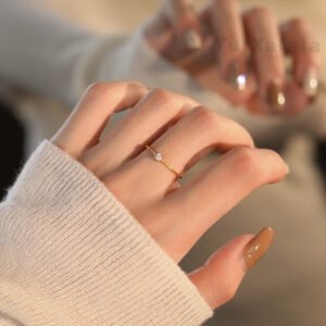 French Style Light Luxury, Simple and Exquisite Ring, Versatile for Daily Use, Trendy and Elegant Personality, Adjustable Opening, Index Finger Ring, Gift